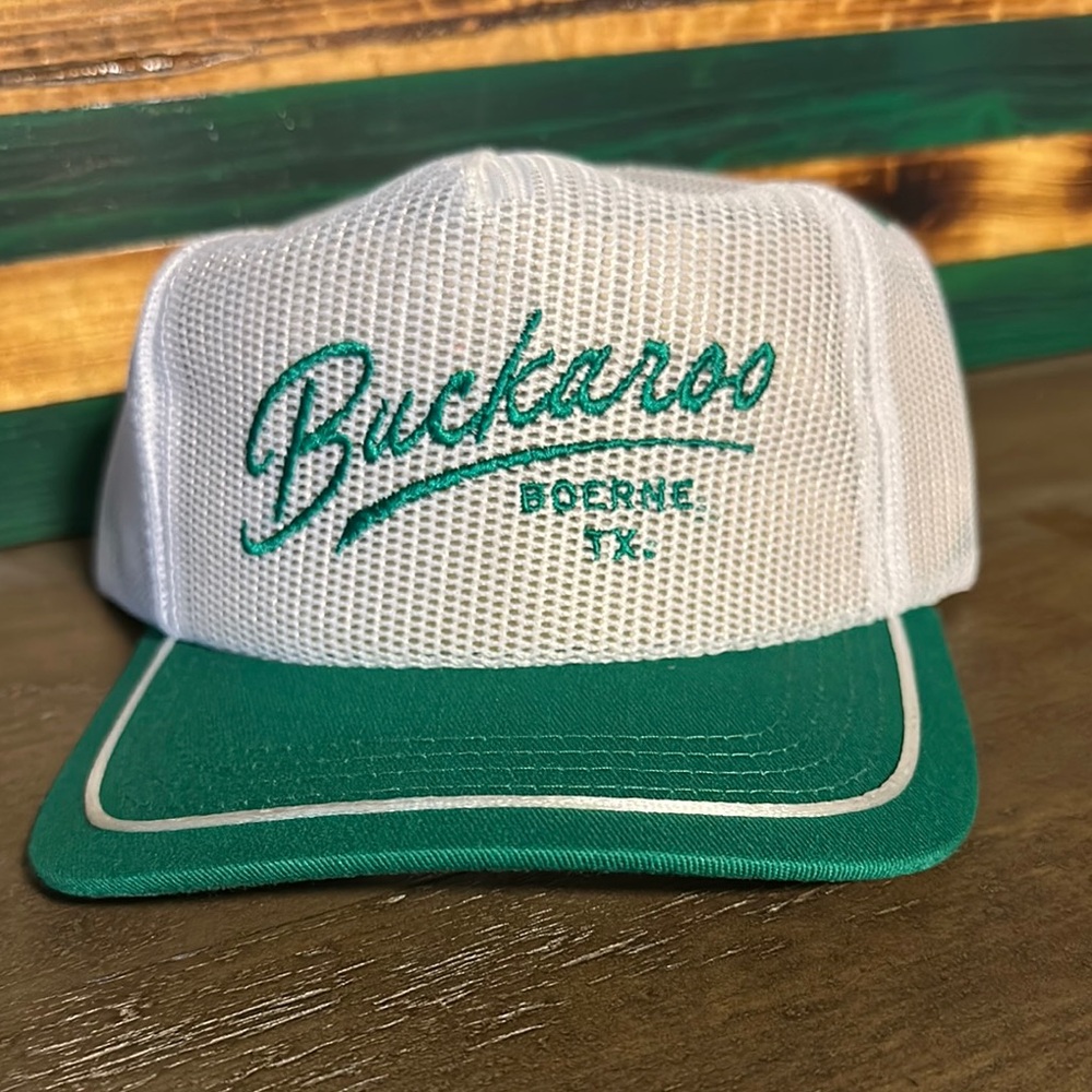 Amigo “Buckaroo” White and Green Mesh Cap